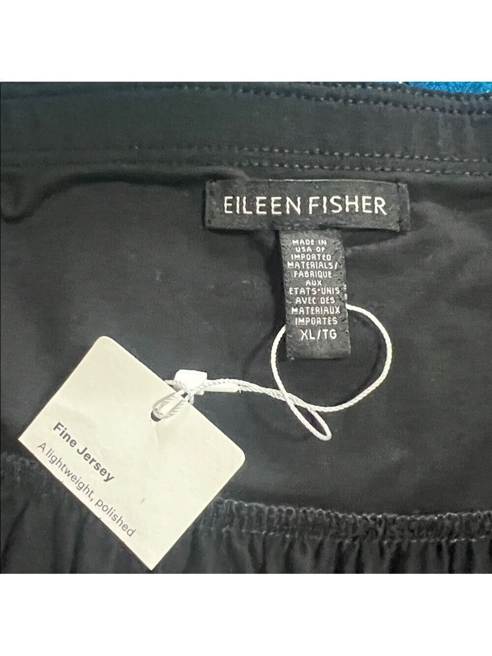 Eileen Fisher Black Midi Skirt. XL. New. Side pockets. - Picture 5 of 6